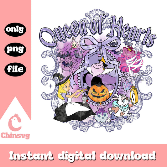 Queen of Hearts and alice character png, evil disney characters png