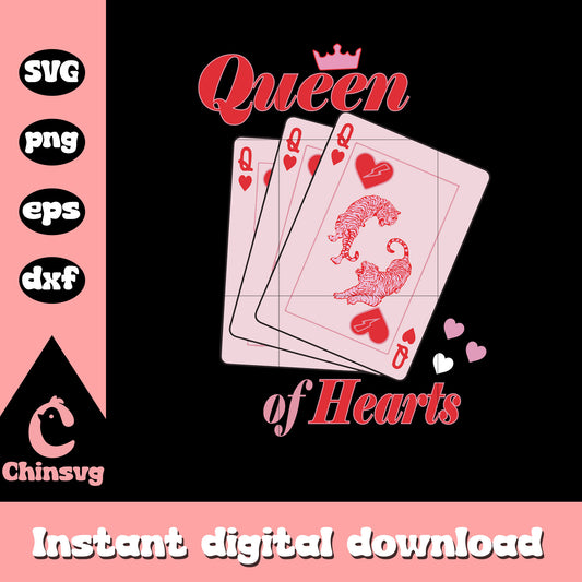 Queen of heart cards valentine svg, heart svg, valentine svg