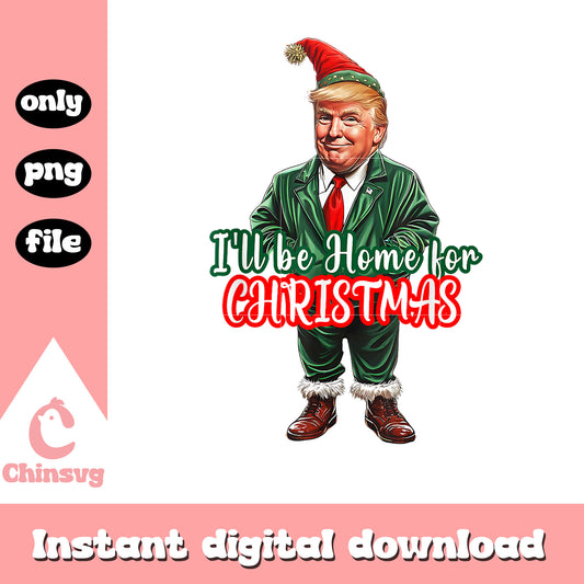 Quote i'll be home for christmas png, donald trump merry christmas​ png