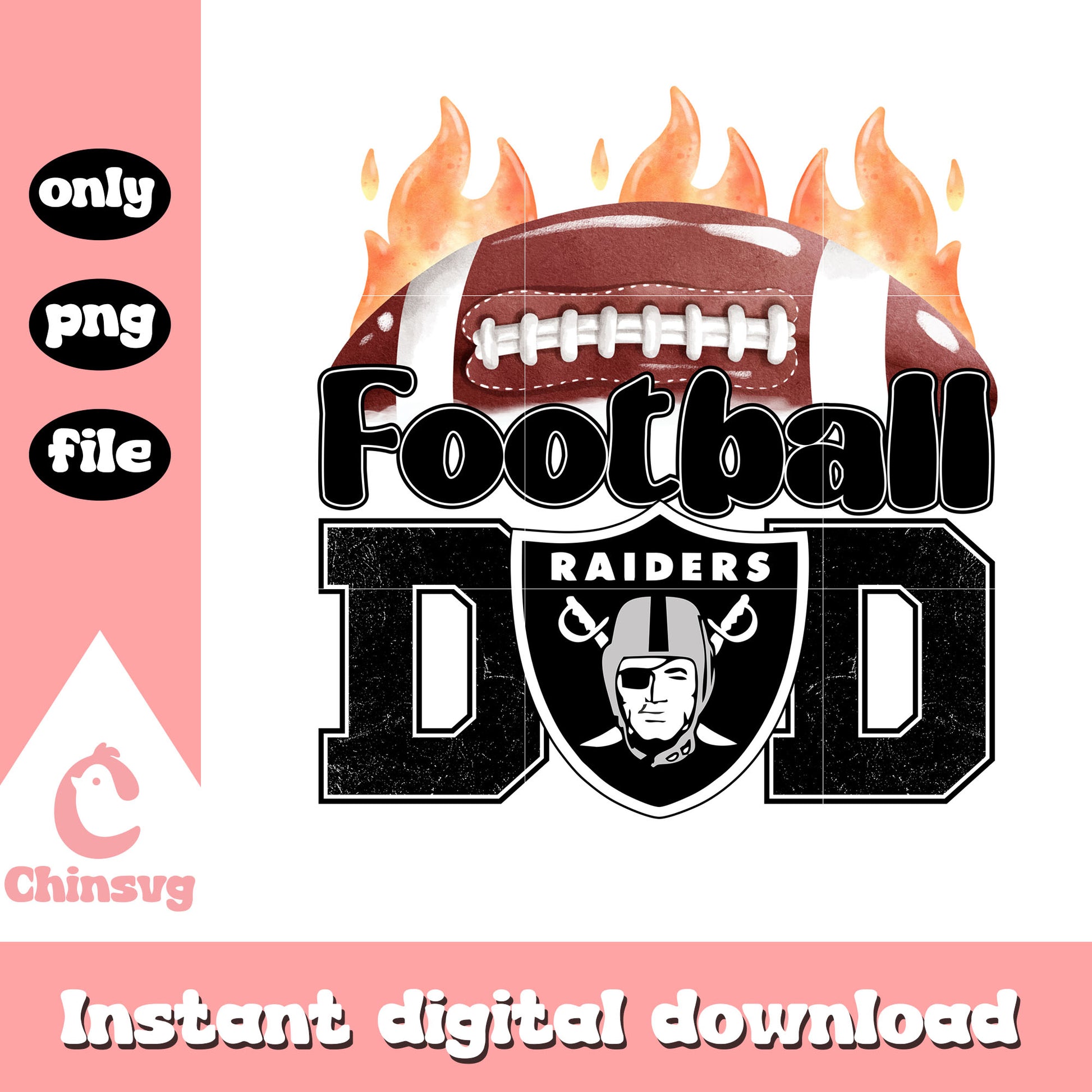 Raiders football dad cartoon png, raiders sports​​​​​​​​​​​​​ png