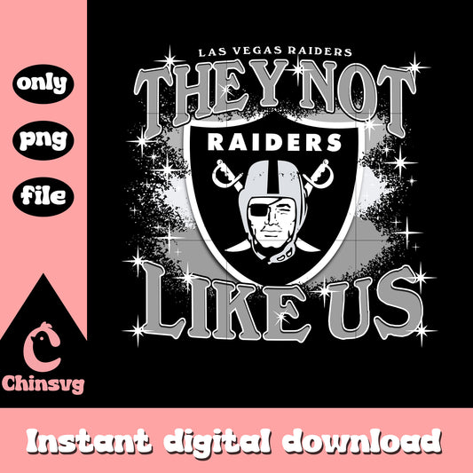Raiders logo they not like us png, Las Vegas Raiders football png