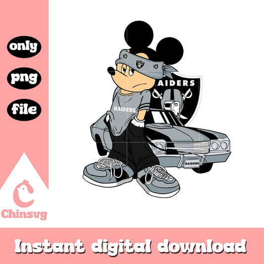 Raiders mickey style logo png, nfl las vegas raiders​​ png