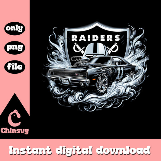 Raiders nfl smoke car design png, Las Vegas Raiders png