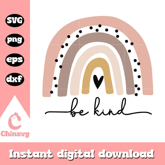 Rainbow Be Kind svg, vintage pattern svg, rainbow svg