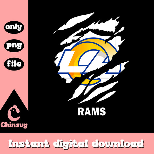 Rams logo white paint png, los angeles rams nfl​ png