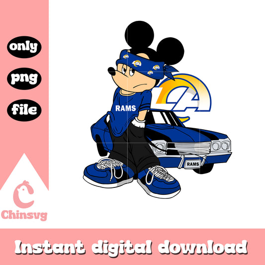 Rams mickey gangster logo png, nfl los angeles rams​​​​​​​​ ​png