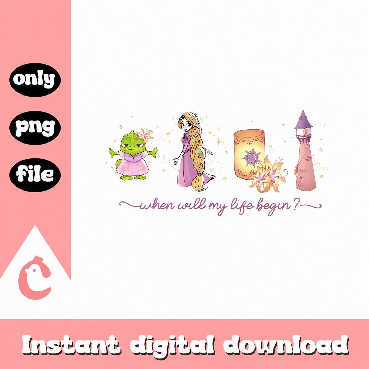 Rapunzel Tangled PNG Bundle, Disney Princess Clipart, PNG File