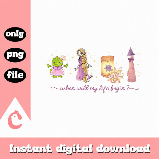 Rapunzel Tangled PNG Bundle, Disney Princess Clipart, PNG File