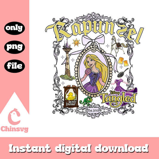 Rapunzel disney tangled movie design png, disney movies png