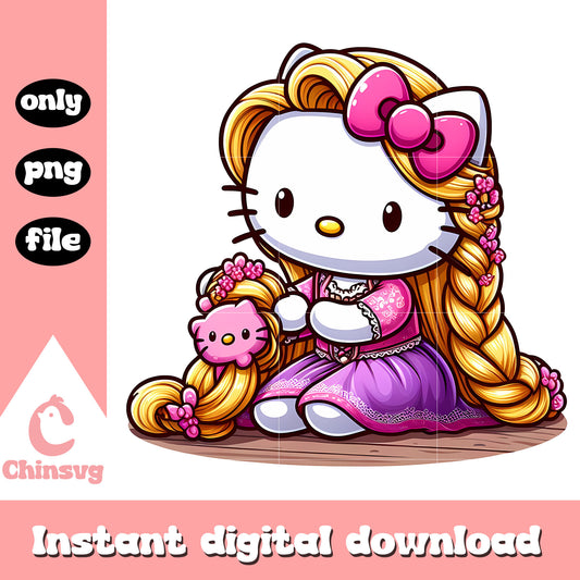 Rapunzel x hello kitty costume png, disney princess png, costume png