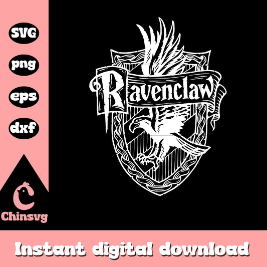 Ravenclaw house black white design svg, ravenclaw house​ svg