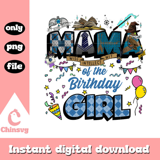 Ravenclaw mama of the birthday girl png, harry potter png, cartoon png
