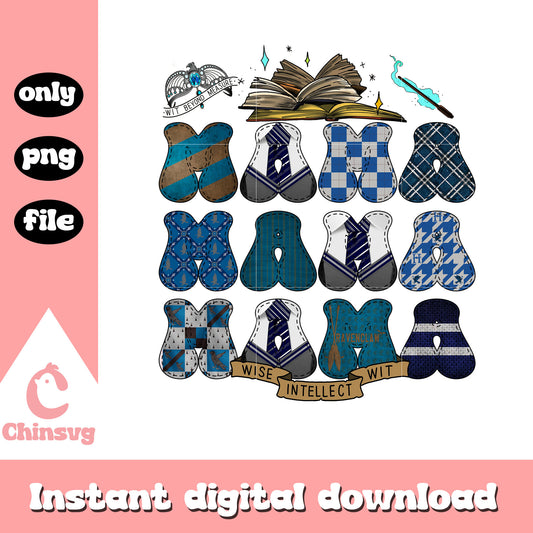 Ravenclaw vibes mama design png, harry potter png, Ravenclaw png