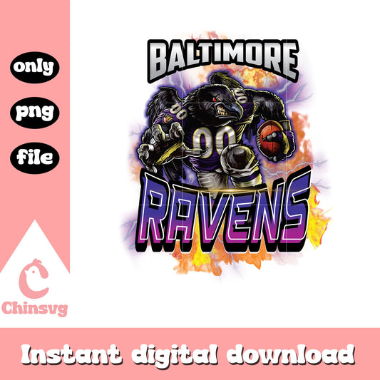 Ravens mascot design pro png, nfl baltimore ravens​ png