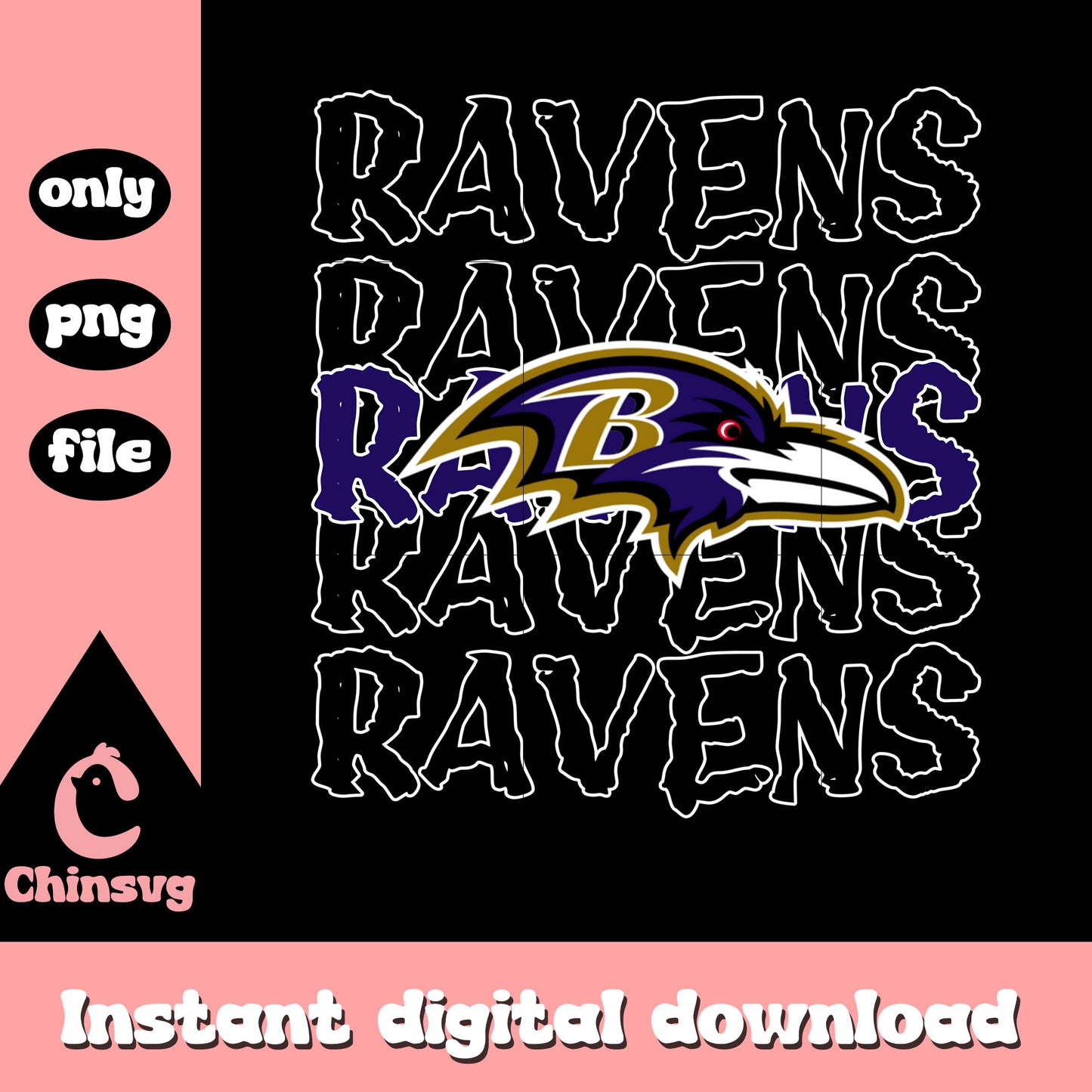 Ravens nfl logo design png, Baltimore Ravens png
