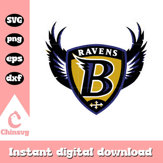 Ravens nfl team logo design svg, nfl combine svg