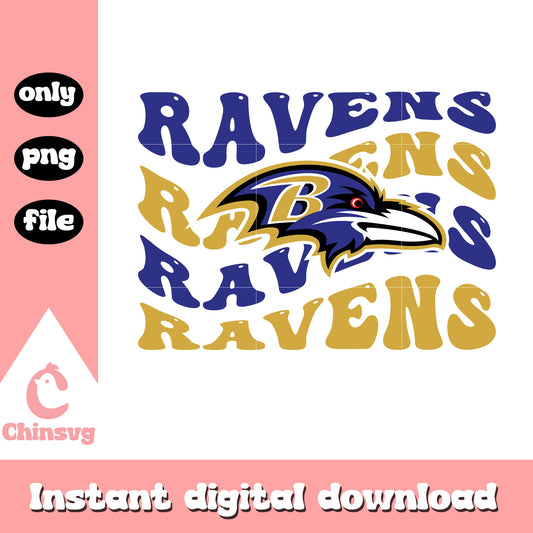 Ravens wave font design png, Baltimore Ravens football png