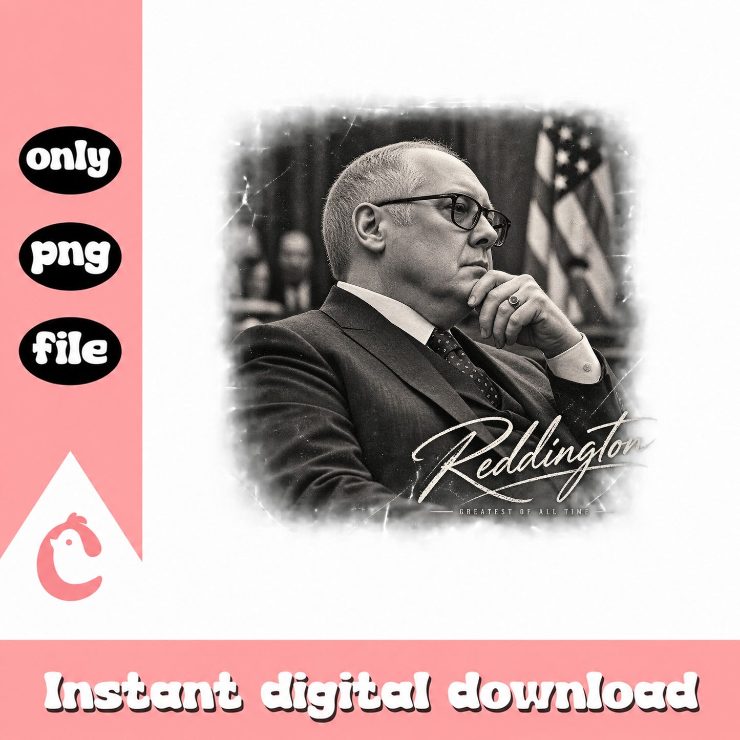 Raymond Reddington PNG, The Blacklist Fan Art, Instant Download PNG