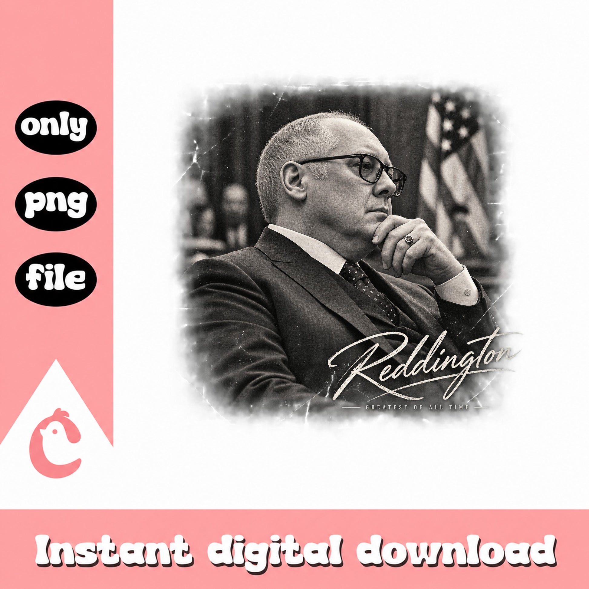 Raymond Reddington PNG, The Blacklist Fan Art, Instant Download PNG