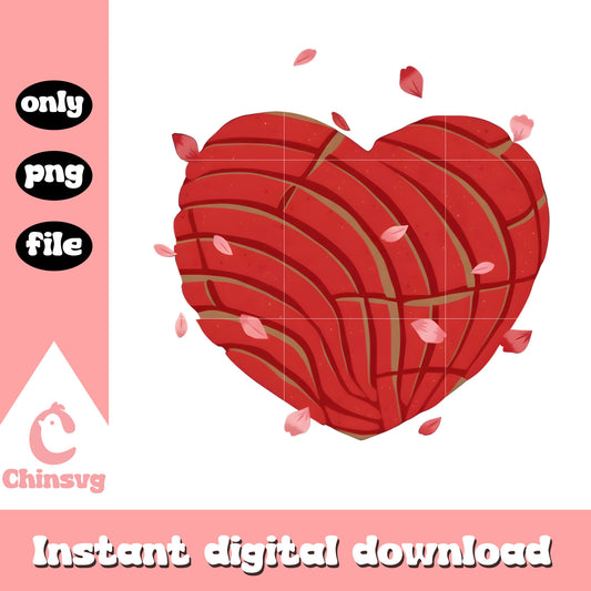 Red conchas design valentine png, valentines day love​​ png