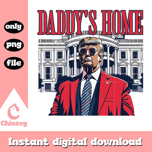 Red daddy's home trump design png, donald trump png, trump cartoon​ png