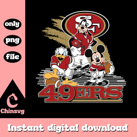 Red mickey francisco 49ers png, san francisco 49ers nfl​​​ png