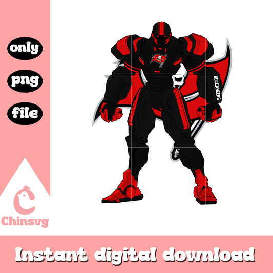Red robot buccaneers logo png, buccaneers football png