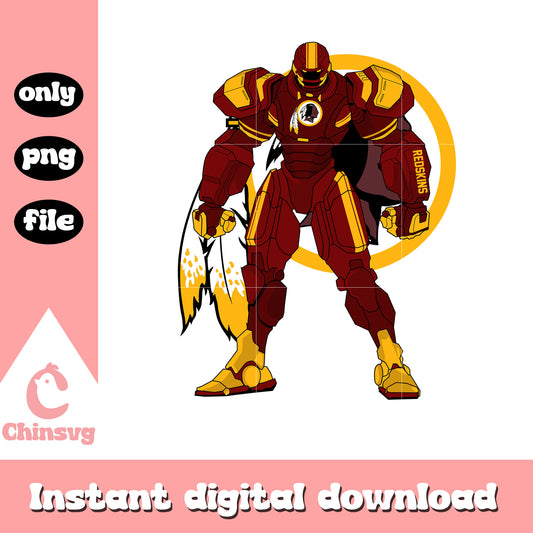 Redskins robot custom logo png, nfl football robot​​ png