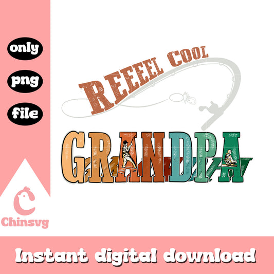 Reel cool grandpa design png, dad fishing​ png, american dad fish​ png