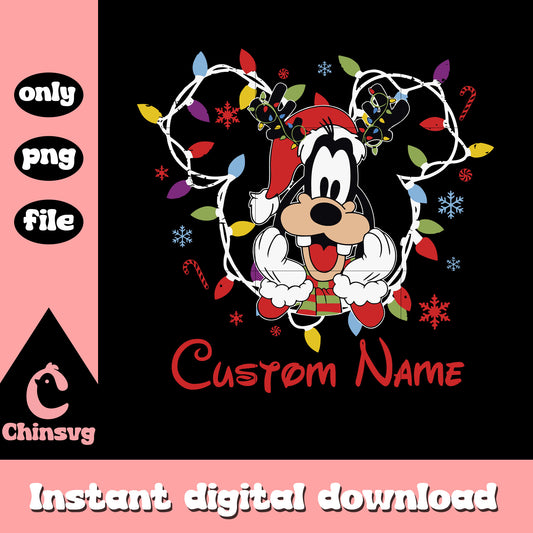 Reindeer goofy custome name png, disney goofy png