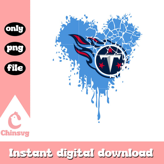 Rero heart Tennessee Titans logo png, logo design png
