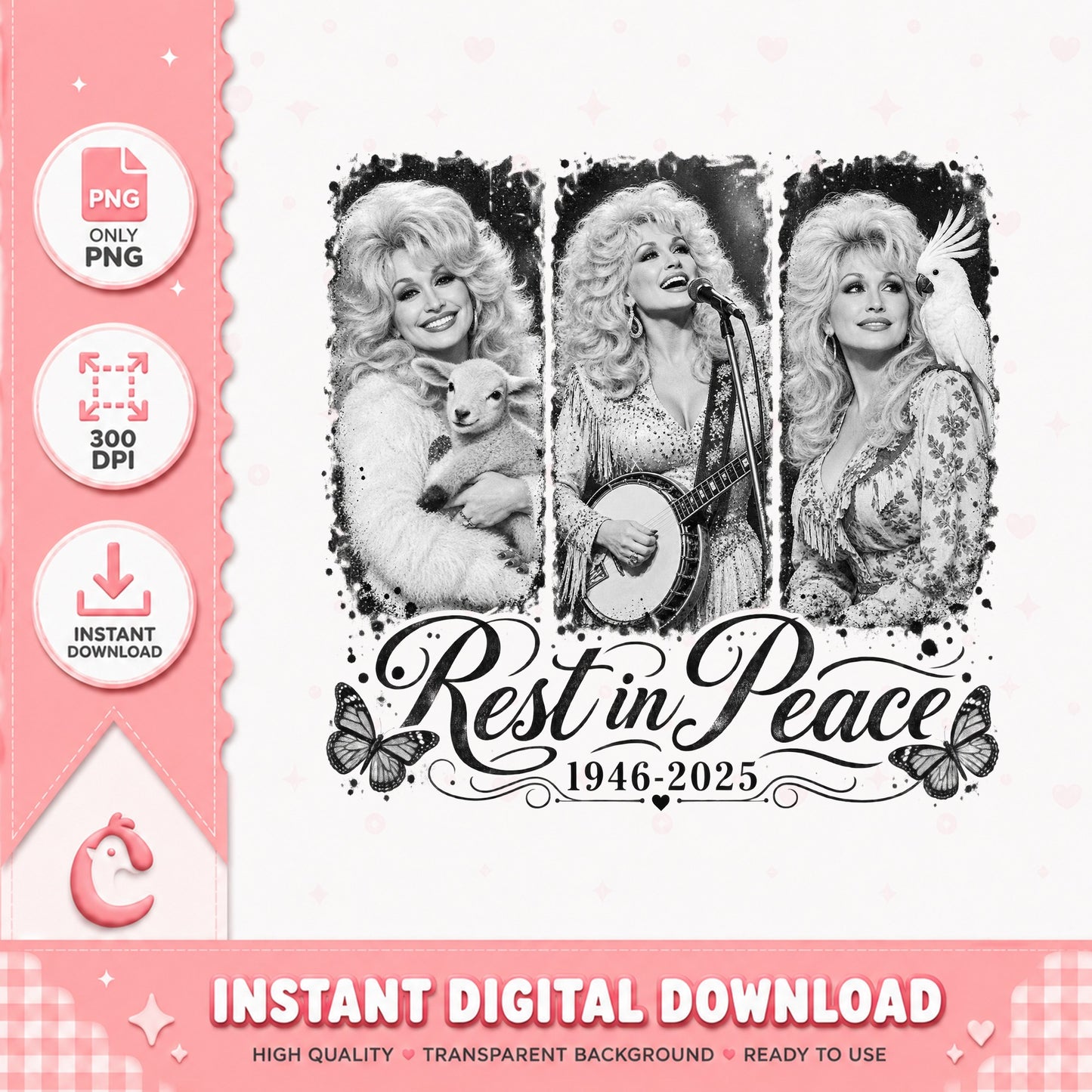 Rest In Peace 1946 2025 PNG, Memorial Tribute Design, Vintage PNG