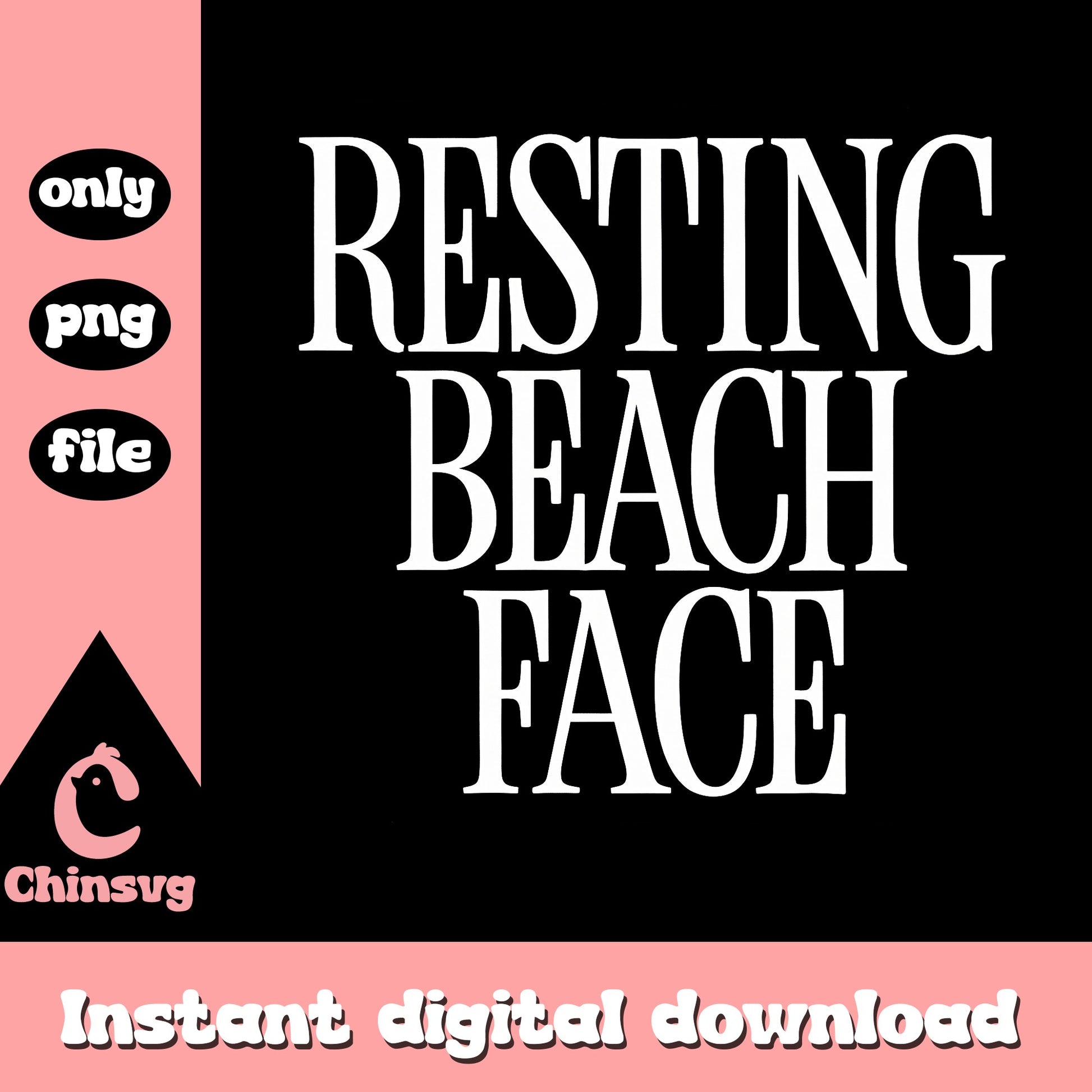 Resting Beach Face PNG, Funny Beach Shirt Design, Summer PNG