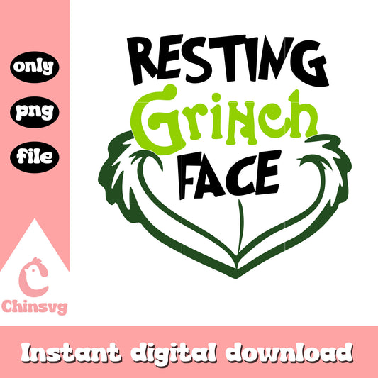 Resting grinch face design png, grinch drawing png