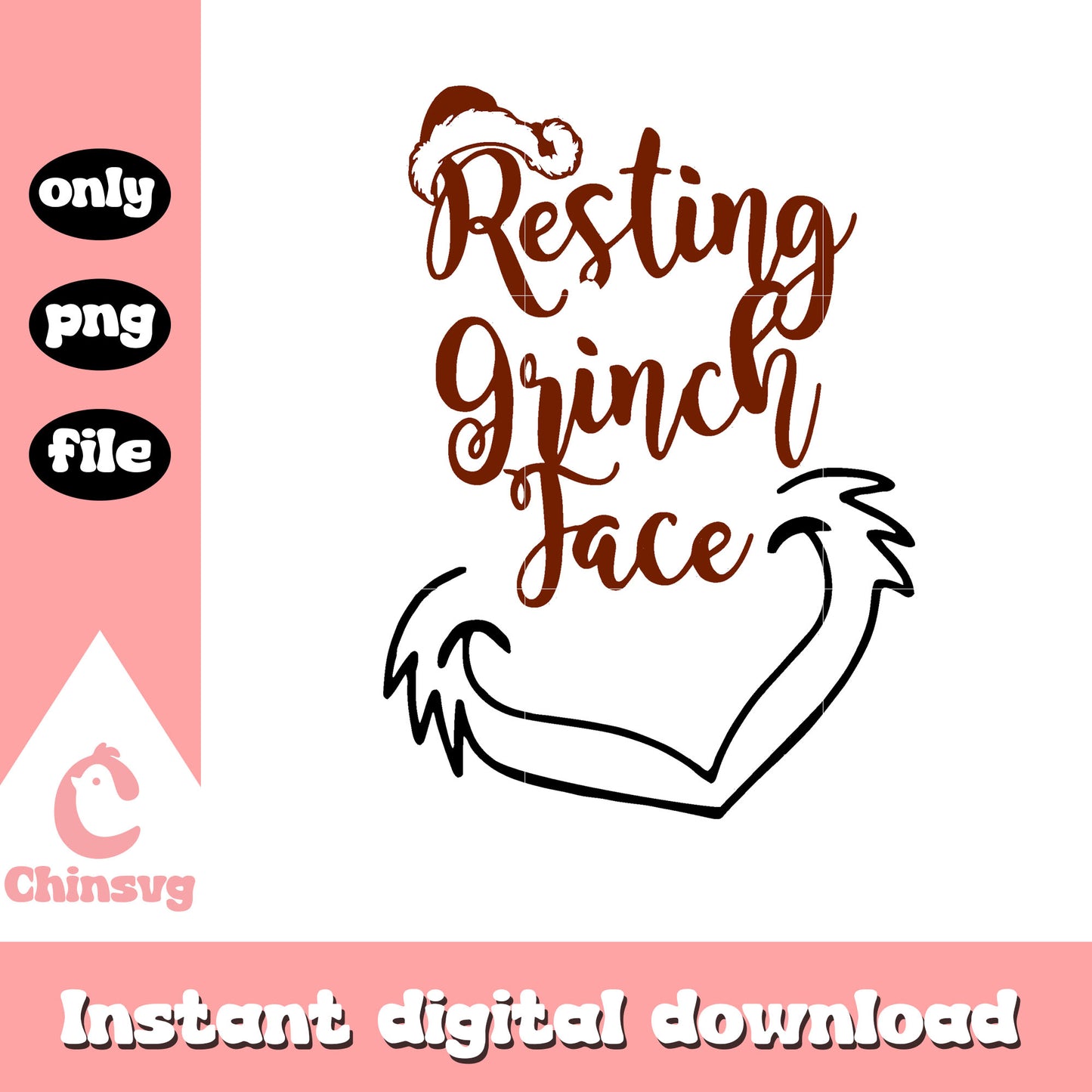 Resting grinch face smiling png, funny grinch pics png