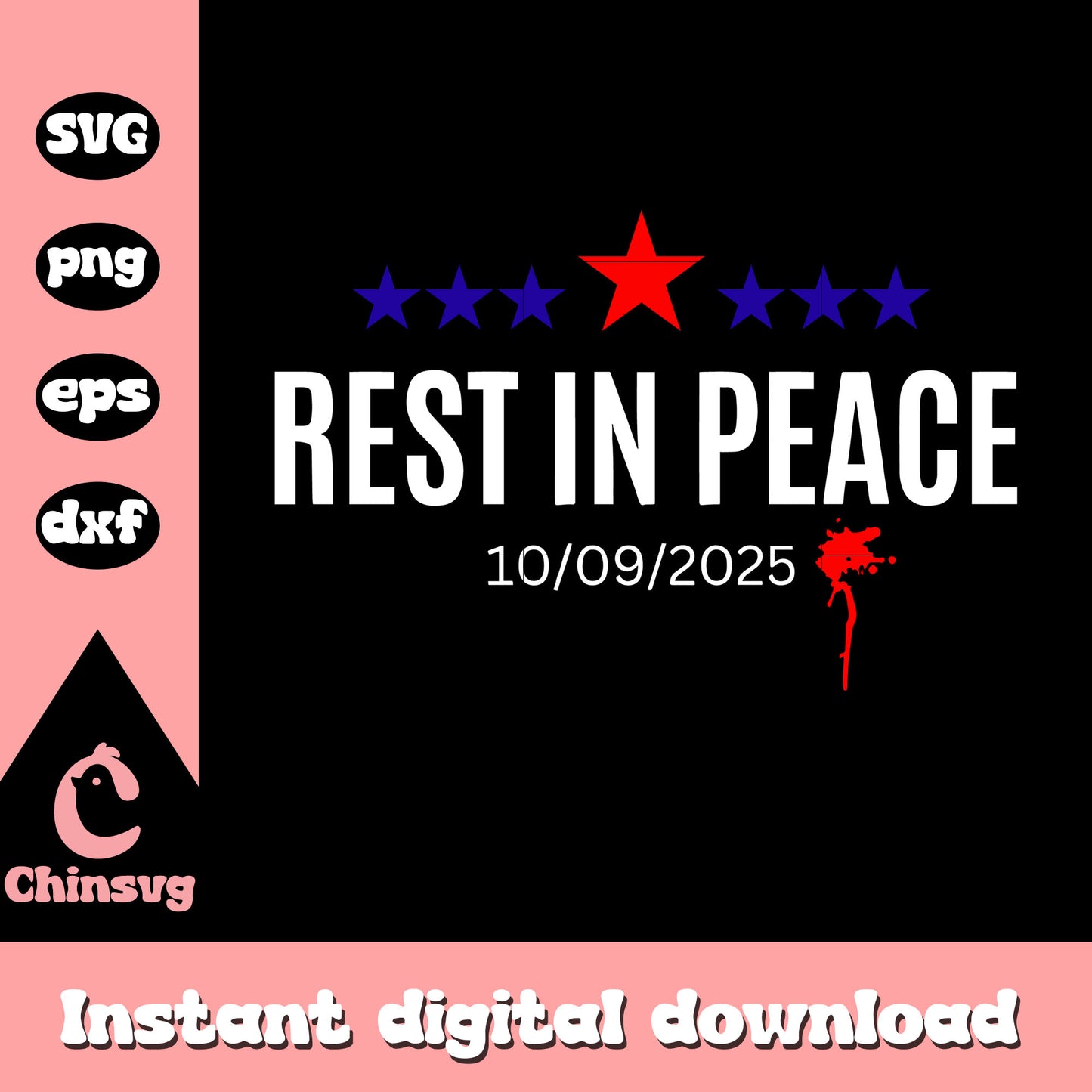 Rest in peace charlie kirk 2025 svg, pray for charlie svg