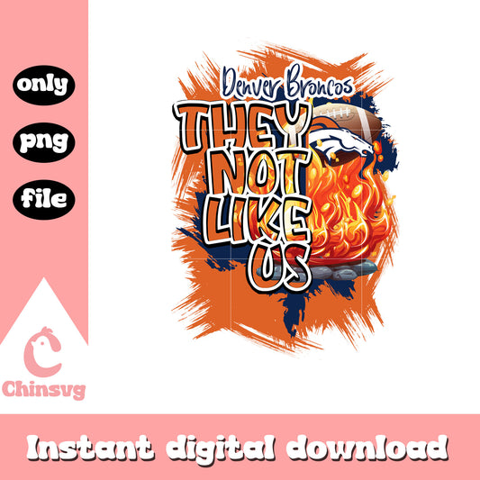Retro Denver Broncos they not like us png, nfl png, football png
