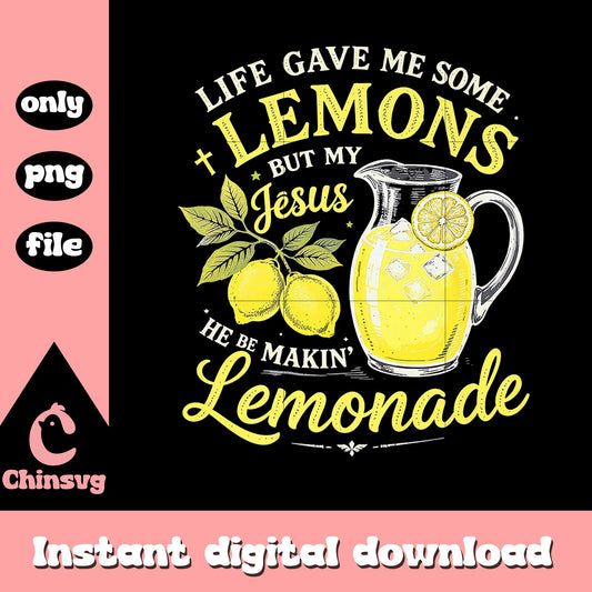 Retro Jesus lemonade design png, be makin's lemonade png