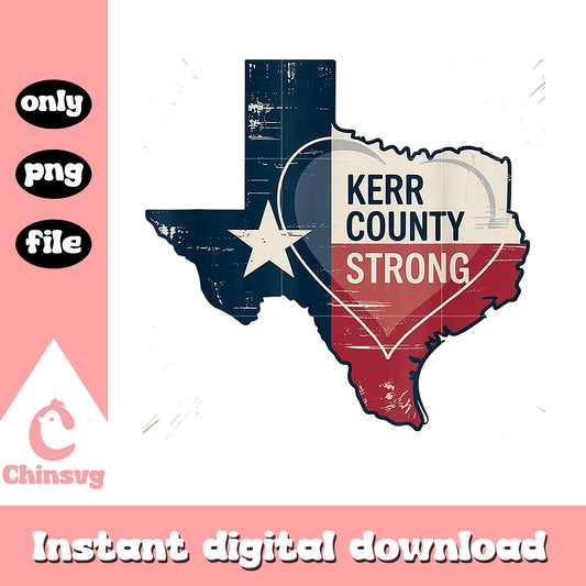Retro kerr country strong design png, hill country​ png