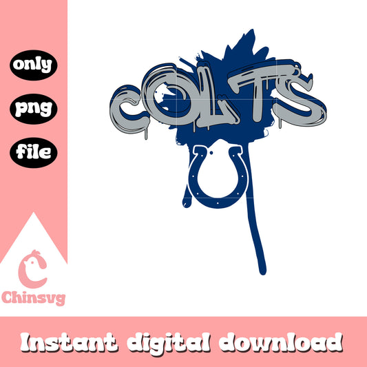 Retro nfl Colts logo design png, Indianapolis Colts team png