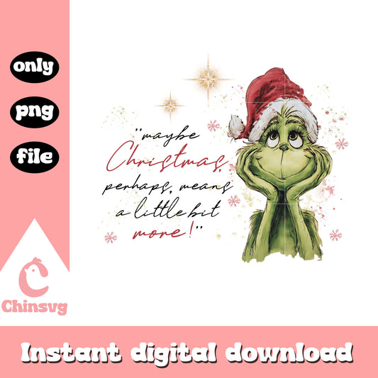 Retro smiling grinch maybe christmas png, funny grinch quotes png