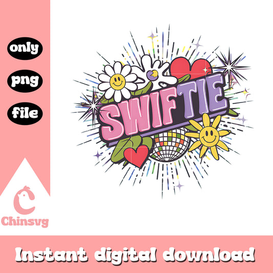 Retro swiftie font design png, swiftie png, valentine png