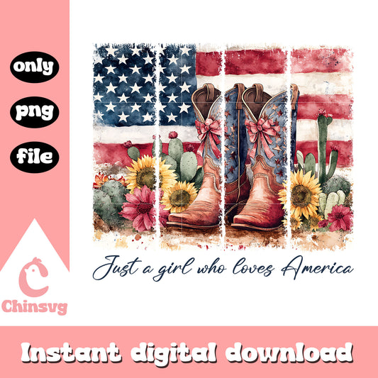 Retro usa flag boots and sunflower png, Retro usa flag boots png