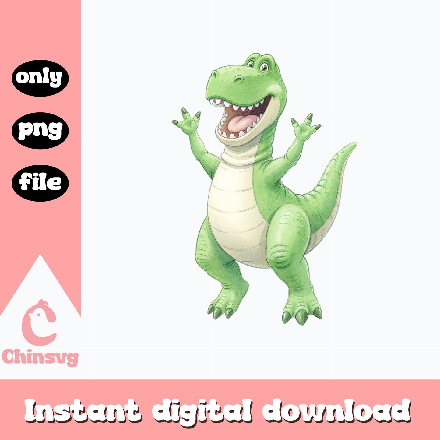 Rex Toy Story PNG, Dinosaur Clipart, Toy Story Characters PNG