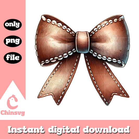 Ribbon football coquette design png, football american png