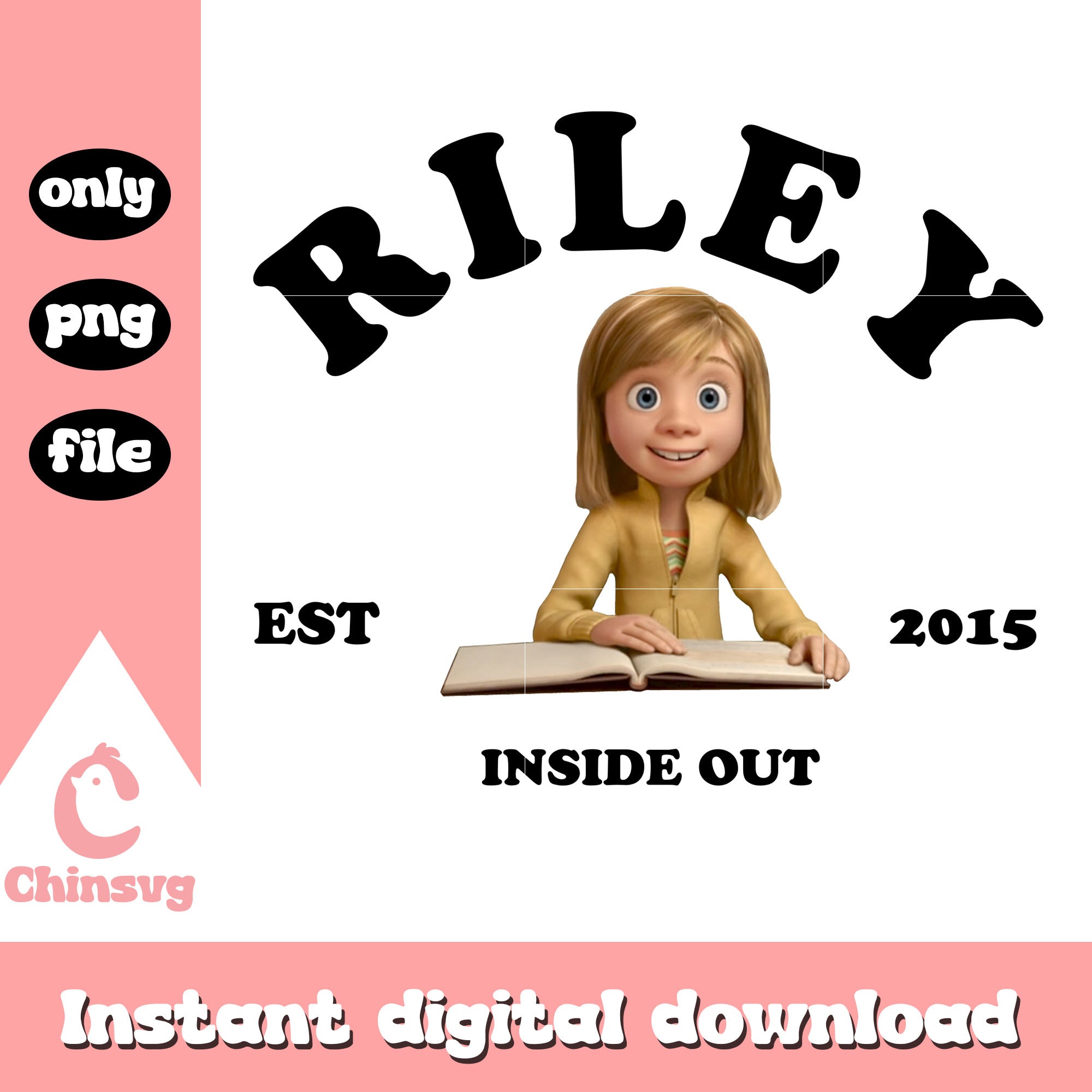 Riley inside out est 2015 design png, riley from inside out png – Chinsvg