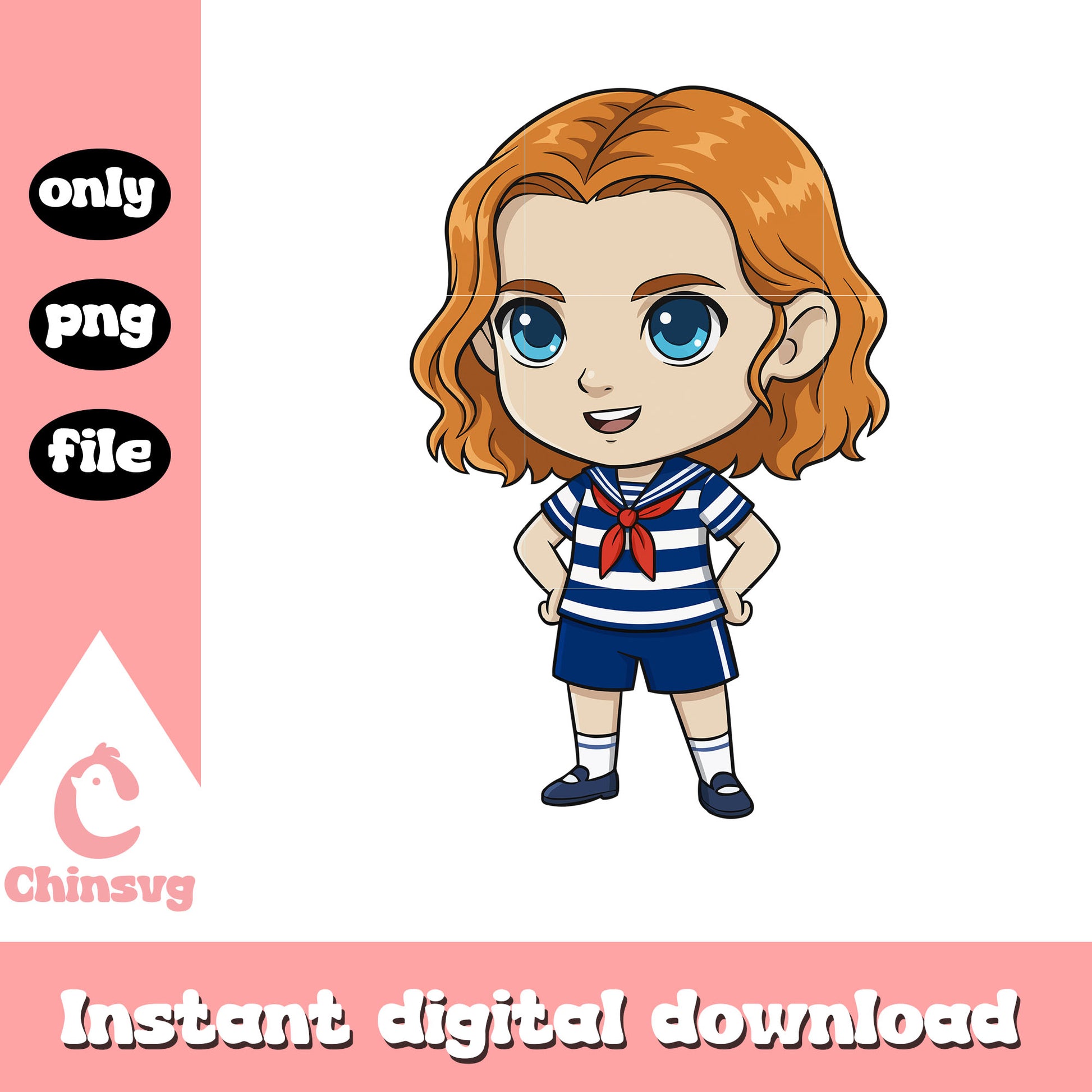 Robin buckley chibi png, stranger things​ robin buckley png