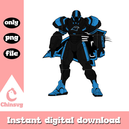 Robot carolina panthers custom png, carolina panthers team​​ png