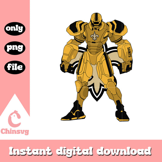 Robot custom logo saints png, new orleans saints nfl​​ png