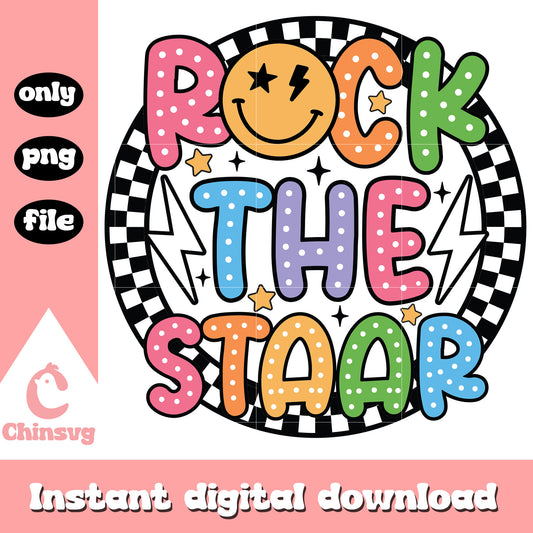 Rock the staar font design png, free font png, font design ​png